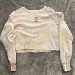 small cropped tie-dye sweatshirt